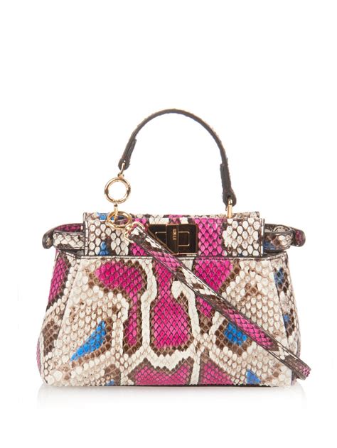 fendi peekaboo micro python|fendi peekaboo mini bag.